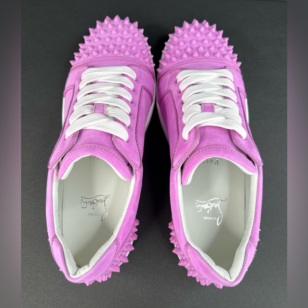 Christian Louboutin Vieira 2 Orlato Flat Bubble Gum Pink Women Sneakers EU 38 - Picture 11 of 13